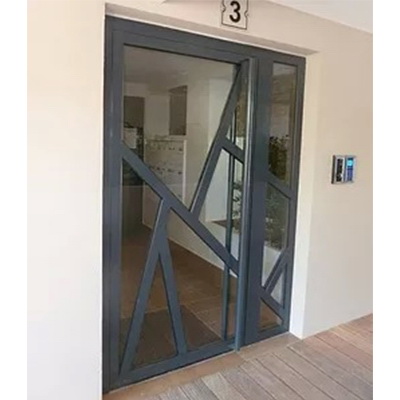 Porte d&rsquo;entrée métallique vitrée 6